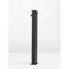 Venkovní sloupkové svítidlo ZELDA černý hliník a akrylový difuzor proti oslnění LED 9W 3000K IP65