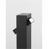 Venkovní sloupkové svítidlo ZELDA černý hliník a akrylový difuzor proti oslnění LED 9W 3000K IP65