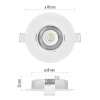60415 3 led bodove svitidlo simmi bile kruh 5w neutralni bila