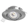 60421 1 led bodove svitidlo simmi stribrne kruh 5w neutr bila