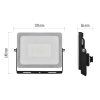 LED reflektor ILIO, 31W, černý, neutrální bílá, IP65