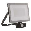 LED reflektor ILIO s pohybovým čidlem, 51W, černý, neutrální bílá, IP44