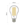 LED žárovka Filament A70 / E27 / 17 W (150 W) / 2 452 lm / neutrální bílá