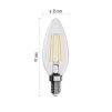 LED žárovka Filament svíčka / E14 / 6 W (60 W) / 810 lm / neutrální bílá