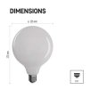 LED žárovka Filament Globe / E27 / 18 W (150 W) / 2 452 lm / teplá bílá