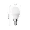 61852 1 led zarovka basic mini globe e14 5 5 w 40 w 470 lm tepla bila