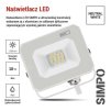 62312 10 led reflektor simpo 10 w bily neutralni bila