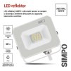 62312 12 led reflektor simpo 10 w bily neutralni bila
