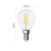LED žárovka Filament Mini Globe  A CLASS/ E14 / 3,8 W (60 W) / 806 lm / teplá bílá