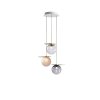 bomma umbra chandelier round pink smoke clear 1