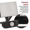 64979 16 led reflektor tambo se senzorem pohybu 10 w 1000 lm cerny