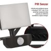 64979 20 led reflektor tambo se senzorem pohybu 10 w 1000 lm cerny