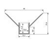 65297 2 rohovy hlinikovy profil ar pro sadrokarton pro led pasky delka 2m