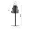 LED stolní lampa GRACE, nabíjecí, IP44