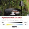 LED stolní lampa GRACE, nabíjecí, IP44