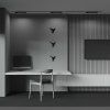 LED svítidlo POINTS černé 10W pro 1F systém UNITY, d. 38,2 cm, 3000K nestmívatelné