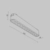 LED svítidlo POINTS černé 12W pro systém RADITY, d. 22,2 cm, 3000K nestmívatelné