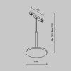 Závěsné LED svítidlo PLATO 15W do systému EXILITY, ø 18,5 cm, 3000K