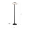 Stojací LED lampa Q-ETIENNE 27,5W, v. 152 cm, Smart Home, CCT 2700-5000K (Barva Černá)
