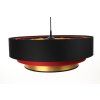 Stropní svítidlo TRINITI černá-červená, 1xE27, ø 60 cm