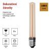 89258 2 led zarovka deco t30 e27 2 w 11 w 100 lm flame