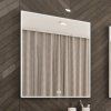 Černé LED zrcadlo 41W, 60x80 cm se dvěma dotykovými senzory