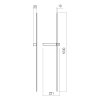 Nástěnné LED svítidlo TANGENT, 9W, v.103 cm, CCT 2700 30000K 1