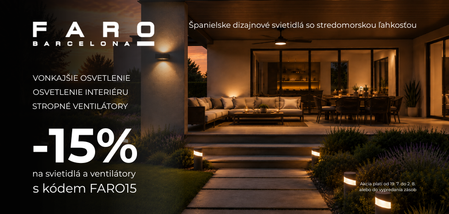 Kvalitné španielske svietidlá teraz so zľavou -15 %