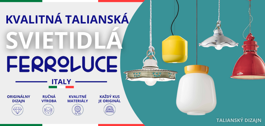 Kvalitné talianske ručne vyrábané svietidlá Ferroluce