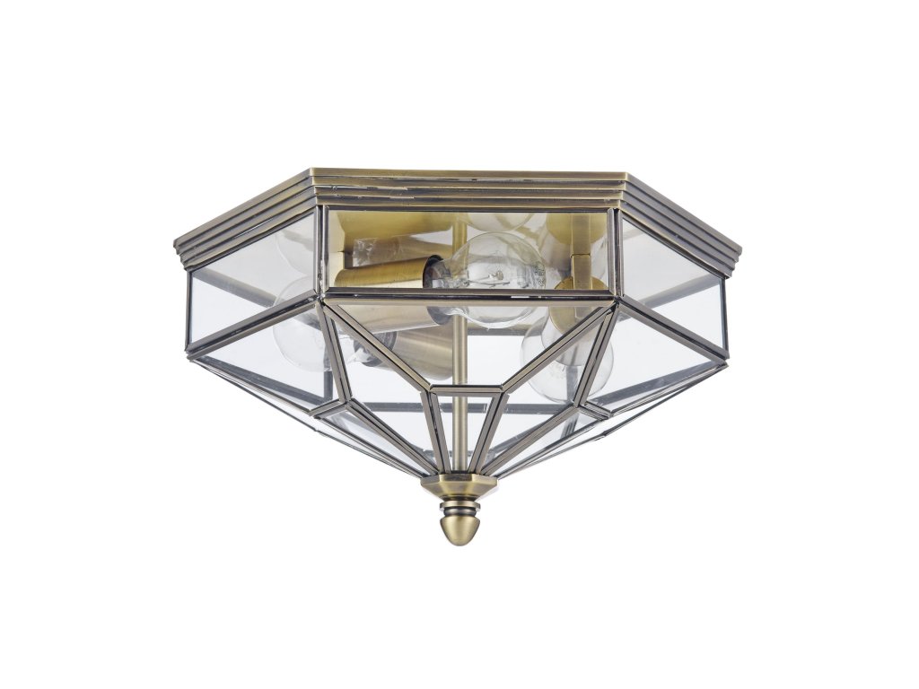 Vintage stropné svietidlo ZEIL, 60W, d. 35,2 cm, 3xE27, IP43