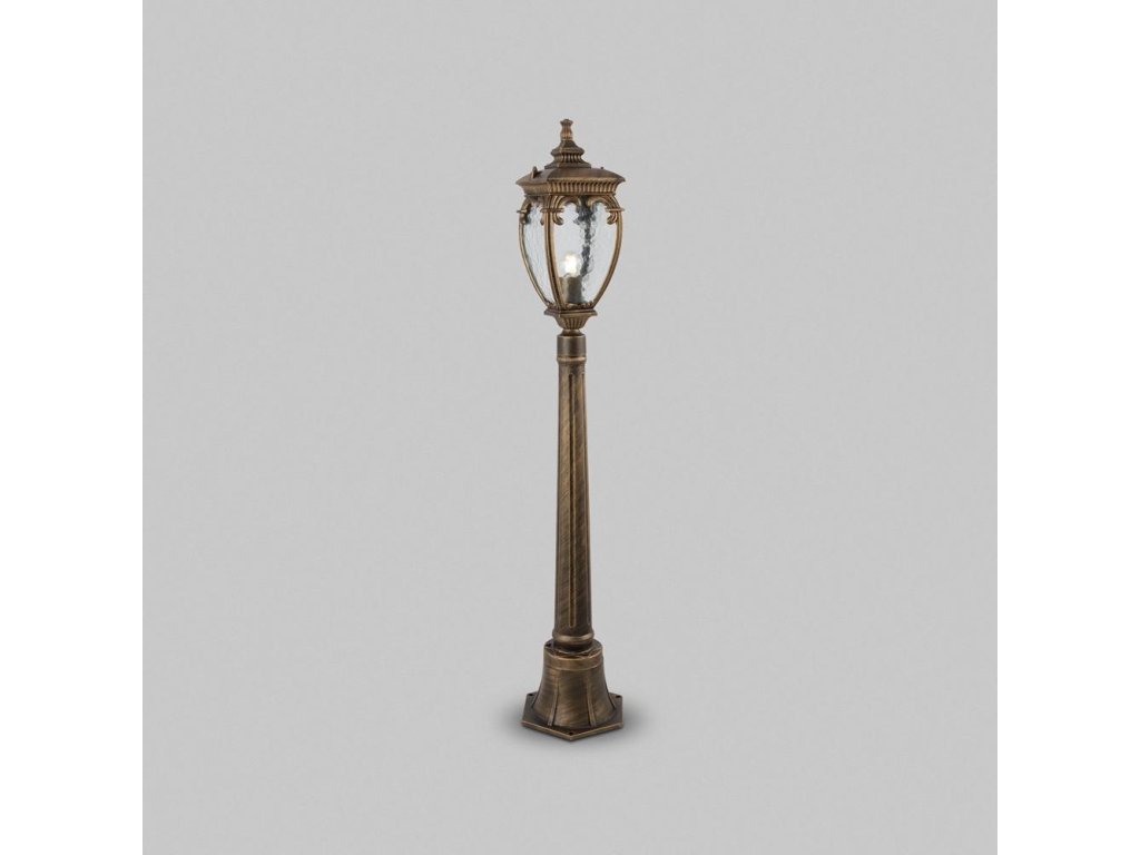 Vintage vonkajšie stĺpikové svietidlo FLEUR, 60W, v. 113 cm, 1xE27, IP44