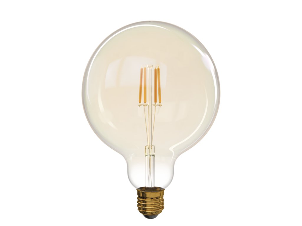 LED žiarovka Vintage G125 4W E27 teplá biela+