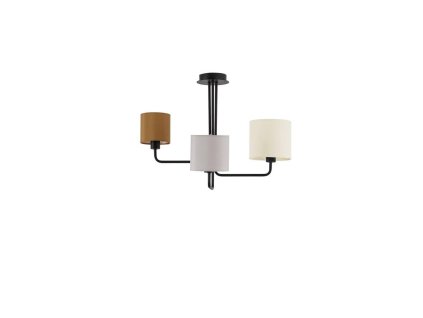 47654 stropni svitidlo bitonto cerny kov bile stinidlo e14 3x5w