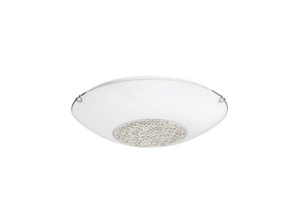 50966 stropni svitidlo era bile sklo a kristal chromovany kov e27 3x12w
