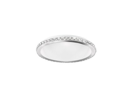 52166 stropni svitidlo palermo chromovany kov bile sklo a k9 kristal e27 3x12w