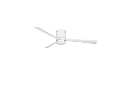 Stropný ventilátor so svetlom SILKY matná biela oceľ a sklo, 5 rýchlostí 35W LED 18W 3000K