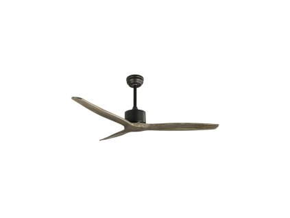 Stropný ventilátor VENTO telo z ocele čierna a drevené listy