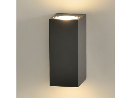 Vonkajšie nastenné LED svietidlo OKRA, v. 15 cm, 2x6W, CRI90, IP54