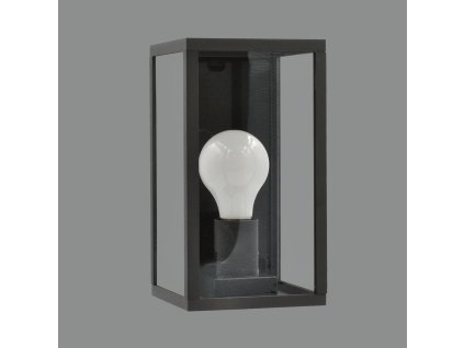 Vonkajšie nástenné svietidlo CUBE, v. 22 cm, 1xE27 15W, IP54