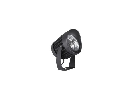 52007 4 venkovni reflektor north cerny hlinik a sklo led 10w 3000k 38st ip65
