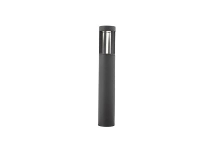 50876 venkovni sloupkove svitidlo devora tmave sedy hlinik a skleneny difuzor led 8w 3000k ip54