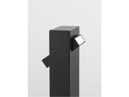 52904 venkovni sloupkove svitidlo zelda cerny hlinik a akrylovy difuzor proti oslneni led 9w 3000k ip65
