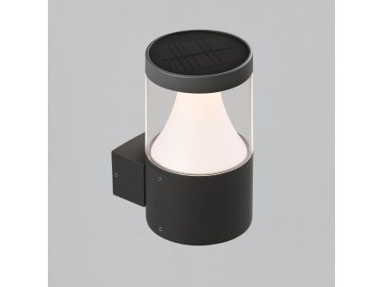 Vonkajšie solárne nástenné LED svietidlo BRISK, v. 22 cm, 3W, CRI90, IP65