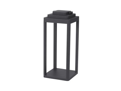 Vonkajšia stolná lampa FIGI antracitový hliník LED 2W 3000K 5V, IP65 dotykový vypínač / batéria / USB kábel / stmievateľné
