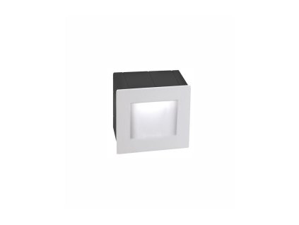 51665 venkovni zapustene svitidlo do zdi krypton bila led 3w 3000k 15st ip54