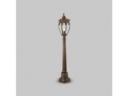Vintage vonkajšie stĺpikové svietidlo FLEUR, 60W, v. 113 cm, 1xE27, IP44