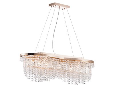 Závesné krištáľové svietidlo TOILS, 7xE14, š. 93,3 cm