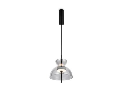 Závesné LED svietidlo BANGKOK dymové sklo, 12W, Ø 25 cm, CRI80