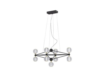 47633 2 zavesne led svitidlo belinda cerny hlinik a akryl 37 8w 3200k stmivatelne