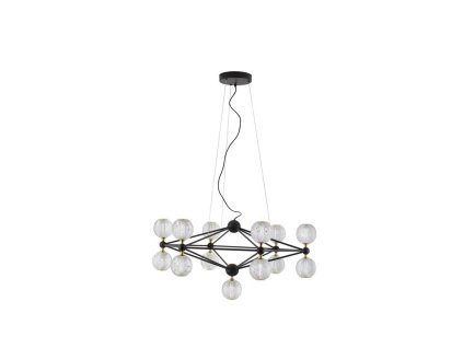 47639 zavesne led svitidlo belinda cerny hlinik a akryl 54 6w 3200k stmivatelne